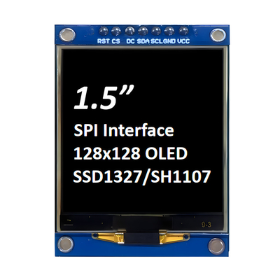 Affichage OLED SPI de 1,5 pouce 128x128 Dot Matrix SSD1327/SH1107G Fonts blancs / bleus Module à 7 broches