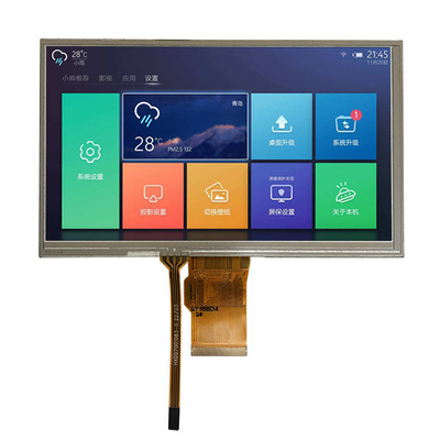 7 interface mordue de TFT LCD 800x480 Dots Display RVB 24 de pouce avec l'écran tactile résistif