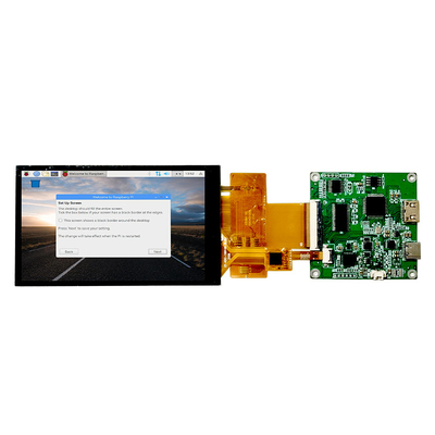 Angle de visualisation capacitif de pouce 800x480 de l'affichage 4,3 de la framboise pi 4 Dsi du contact HDMI plein