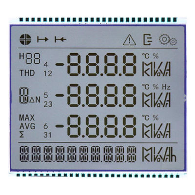 Écran LCD à segment du compteur d'énergie électrique
