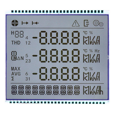 Compteur d'énergie électrique LCD, écran LCD à segments pour 86 compteurs d'énergie électrique triphasés multifonctionnels