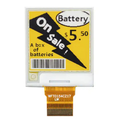 1.54 pouces E-encre Affichage 200 * 200 points de résolution, AM EPD, Ultra faible consommation d'énergie interface SPI