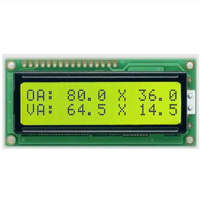 Panneau LCD personnalisé, appareil de contrôle de température monochrome, écran LCD de stockage d'énergie, STN Jaune vert