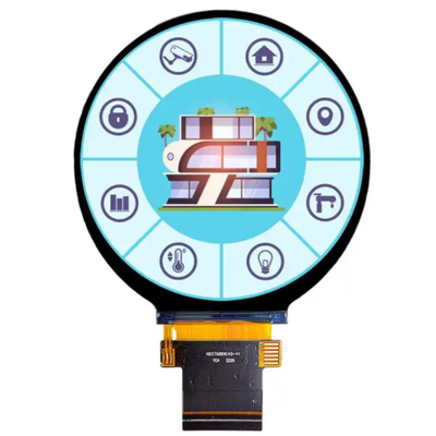 2Module d'affichage LCD TFT rond de 0,8 pouces 480x480 avec Tst de -30°C à 80°C et une interface SPI RGB ST7701S à 40 broches