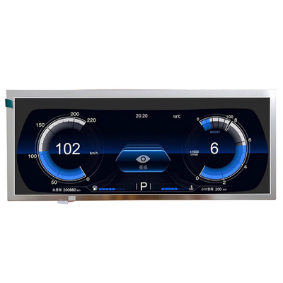Affichage étiré de 12,3&quot; pouces TFT Bar LCD Type 1920x720 points LVDS IPS HD Grade automobile Pour le lecteur publicitaire