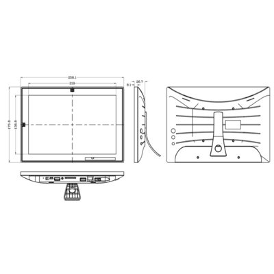 Moniteur d'écran tactile Android 10,1 pouces avec RJ45 Ethernet et 3G / 4G