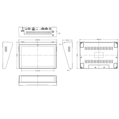Dispositif d'appel de 8 pouces Android horizontal tout en une machine 1280*800 Ips Écran avec Bluetooth Wifi