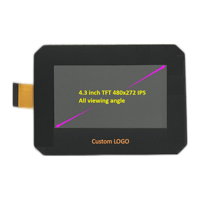 Affichage TFT PCAP 4,3 pouces Chine Affichage LCD graphique TFT 480*272 IPS RGB 40 broches Avec écran tactile capacitif