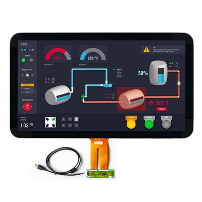 Affichage LCD TFT 21,5 pouces lisible par la lumière du soleil avec écran tactile USB, affichage TFT industriel 21,5 pouces en Chine