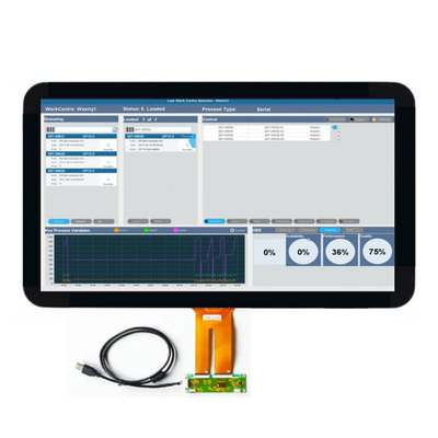 Affichage PCAP TFT de 21,5 pouces FHD 1920*1080 Résolution, affichage LCD TFT LVDS de 21,5 pouces avec pilote de rétroéclairage LED intégré
