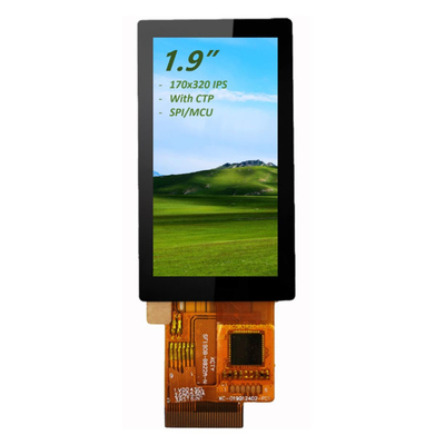 1.9 &quot; IPS TFT écran tactile LCD 170x320 Angle de vision complet avec interface CTP et SPI/MCU