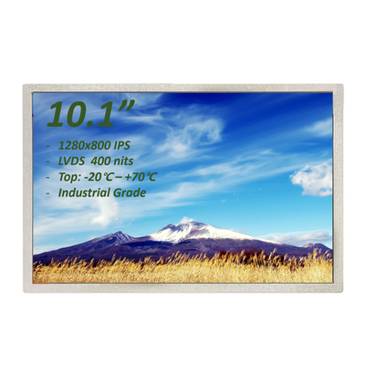 8 bits LVDS Affichage TFT industriel 10,1 pouces RVB 1280 x 800 pixels 40 broches