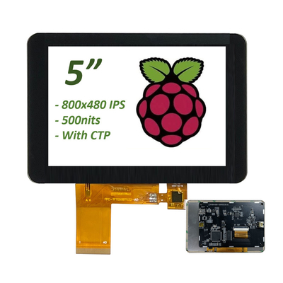 Affichage tactile HDMI TFT compatible avec le Raspberry Pi de 5 pouces 800x480 IPS