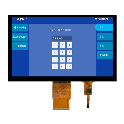 Écran LCD IPS TFT de 7 pouces 1024*600 points Interface RVB avec CTP