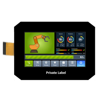 Affichage TFT PCAP 4,3 pouces Chine Affichage LCD graphique TFT 480*272 IPS RGB 40 broches Avec écran tactile capacitif