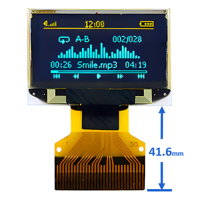 0.96 pouces 30 broches ZIF Connecteur OLED Écran mince Panneau 128x64 Dot Matrix SPI Interface I2C
