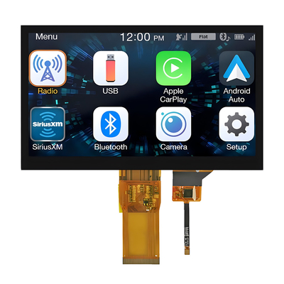 7&quot; interface de l'angle de visualisation RVB du contact 1024x600 d'IPS TFT LCD de pouce pleine