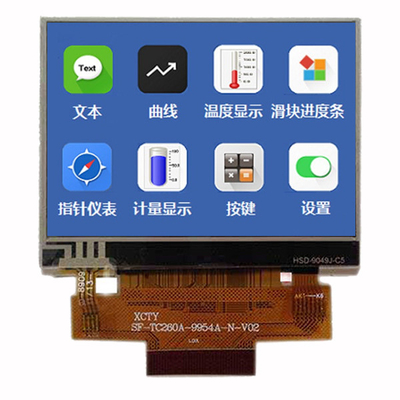 Écran tactile résistif TFT LCD de 2,6 pouces fourni par l'usine 480x320 points Affichage d'interface MCU