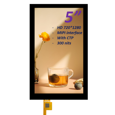 Affichage LCD TFT capacitif de 5 pouces, affichage LCD de 5 pouces 720 * 1280 pixels Interface MIPI
