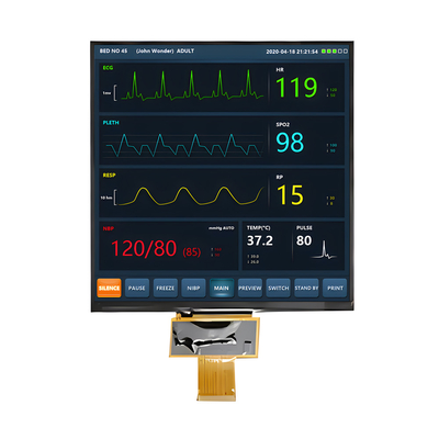 Panneau LCD haute luminosité 1000 Nits 7,6 pouces IPS Carré TFT affichage LCD 800x800 points avec interface MIPI