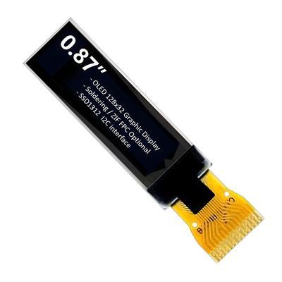 0.87 pouces 128x32 Petit écran OLED Interface IIC Texte blanc