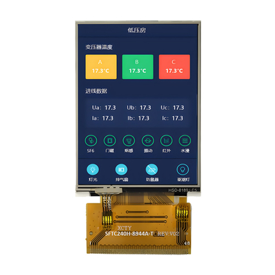 2.4 pouces TFT affichage LCD fabricant Chine ILI9341 pilote IC 400 Nits Interface MCU&amp;RGB