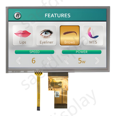 Écran d'affichage de l'appareil de beauté TFT LCD de 9 pouces 800x480 points Interface RGB avec RTP