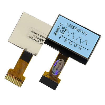 128X64 pixels COG LCD FSTN positif 3.3v avec unité de rétroéclairage blanc