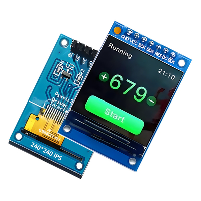 Interface série SPI 1,3-pouces IPS TFT LCD 240x240 Dot avec 7 broches d'en-tête PCB