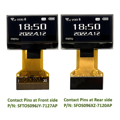 Écran OLED à faible coût de 0,96 pouce 128X64 IIC I2C SPI 8080 Interface 30 broches ZIF FPC