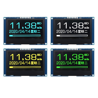 2Module d'affichage OLED de 42 pouces 128x64 points avec interface SPI et couleurs de police blanche et bleue