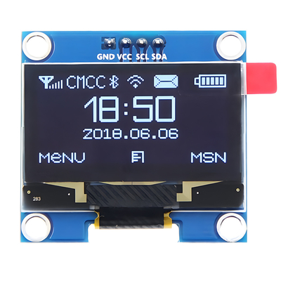 1.3 pouces 128x64 Dot Matrix OLED 4 broches IIC I2C Interface SH1106 pilote IC Options de police blanche/bleue