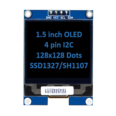 1Module de panneau d'affichage OLED de 5 pouces 128x128 pixels 4 broches Interface I2C avec contrôleur d'affichage LED