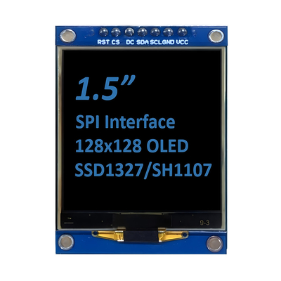 Affichage OLED SPI de 1,5 pouce 128x128 Dot Matrix SSD1327/SH1107G Fonts blancs / bleus Module à 7 broches
