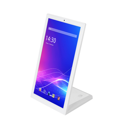 PC tablette à écran tactile en forme de L de 14 pouces RK3566 avec Android 11, WiFi, POE et barre lumineuse LED