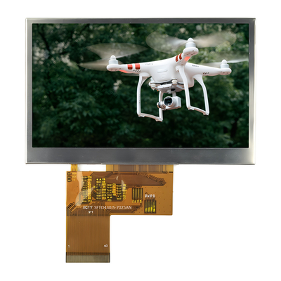4.3 pouces Haute luminosité 1000nits TFT LCD Module 480x272 Résolution et écran tactile en option
