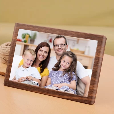10.1 pouces Smart WiFi Digital Photo Frame HD IPS LCD 1280x800 Résolution 16 Go de stockage de musique en plastique partagé par le biais de l'application Frameo