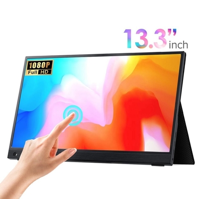 13Moniteur portable à écran tactile de 3 pouces, moniteur de jeu portable USB C avec support de bureau pour ordinateur portable, téléphone, deuxième écran/extension