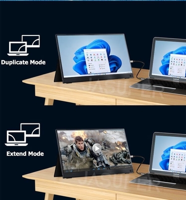 Moniteur portable pour ordinateur portable de 13,3 pouces,FHD 1080P USB C Moniteur de voyage externe pour ordinateur, deuxième écran d'affichage avec support de pied