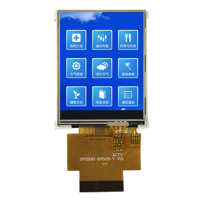 2.2 pouces ILI9225G SPI &amp; RGB Touch TFT écran LCD,2.2&quot; QCIF TFT module d'affichage LCD avec panneau tactile résistif