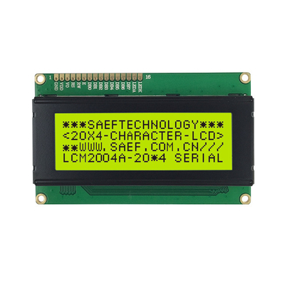 SFBM2004HX-A-Y 20x4 Module d'affichage LCD de caractères 3V STN Jaune/vert SPLC780D Compatible réglage du contraste VO Pin Easy Tuning