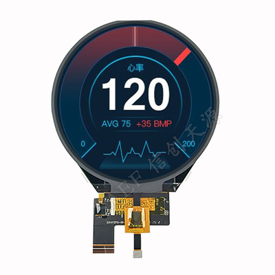 affichage circulaire d'affichage à cristaux liquides de 800x800 IPS, rond TFT LCD 3,4&quot; interface de MIPI avec la PCT