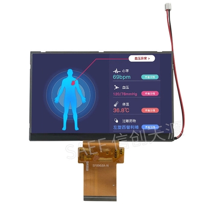 Borne 5,7&quot; d'affichage à cristaux liquides TFT 60 d'écran tactile de paysage de FHD interface de pouce LVDS