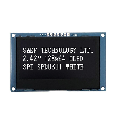 128x64 pointille le module 2,4&quot; 2,42&quot; d'affichage d'OLED certificat d'ISO9001 ISO14000