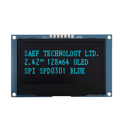 128x64 pointille le module 2,4&quot; 2,42&quot; d'affichage d'OLED certificat d'ISO9001 ISO14000