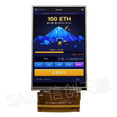 Type de 16 des bits 3.2V TFT LCD de l'affichage 320x480 TN de portrait avec le contre-jour blanc de LED