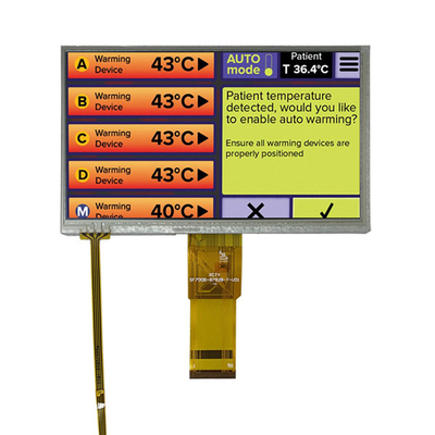 7&quot; écran de visualisation de 800x480 TN TFT, panneau industriel d'écran tactile de 50 bornes RVB