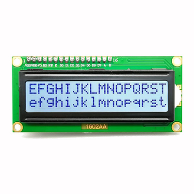 L'affichage à cristaux liquides de caractère de l'interface 16x2 d'I2C montrent le numéro des bornes 5V 4 bleu