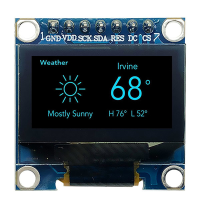 7 broches Module d'affichage OLED de 0,96 pouces SPI 3V PMOLED blanc avec SSD1306