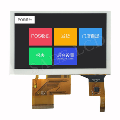 Affichage PCAP TFT de 5 pouces 800*480 RGB Interface avec panneau tactile capacitif pour écran de commande d'automatisation